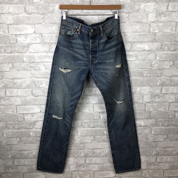 Levi's 501xx Vintage Original Fit Straight Leg Jeans Men's Size 33 x 32 Medium - Picture 3 of 12